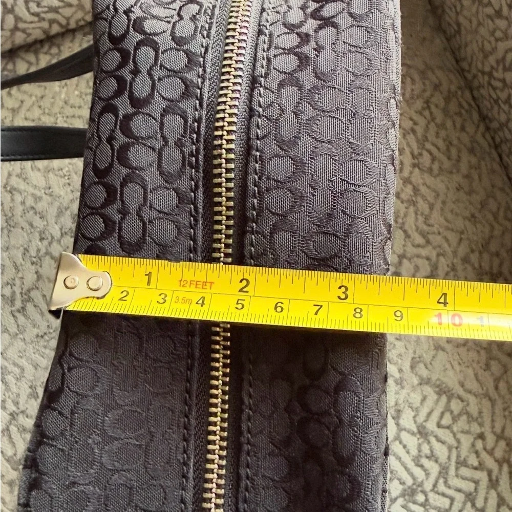 Y2K Coach Signature C black jacquard canvas cosmetic